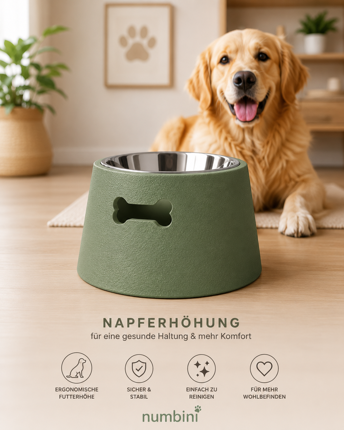 Erhöhte Futternapfhalterung für Hunde - Numbini
