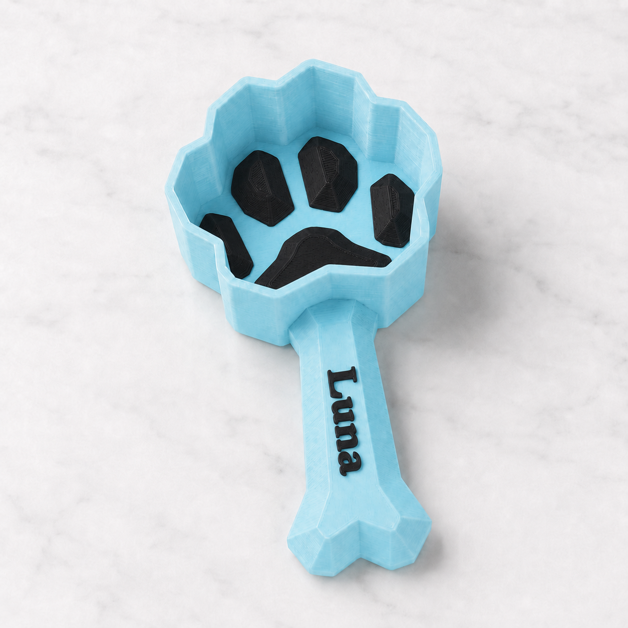 Personalisierte Futterschaufel für Hunde mit Wunschname - Numbini