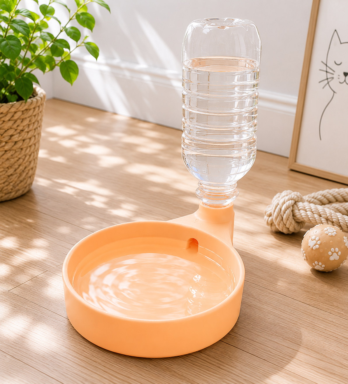 Automatischer Wasserspender | Trinknapf mit PET-Flasche