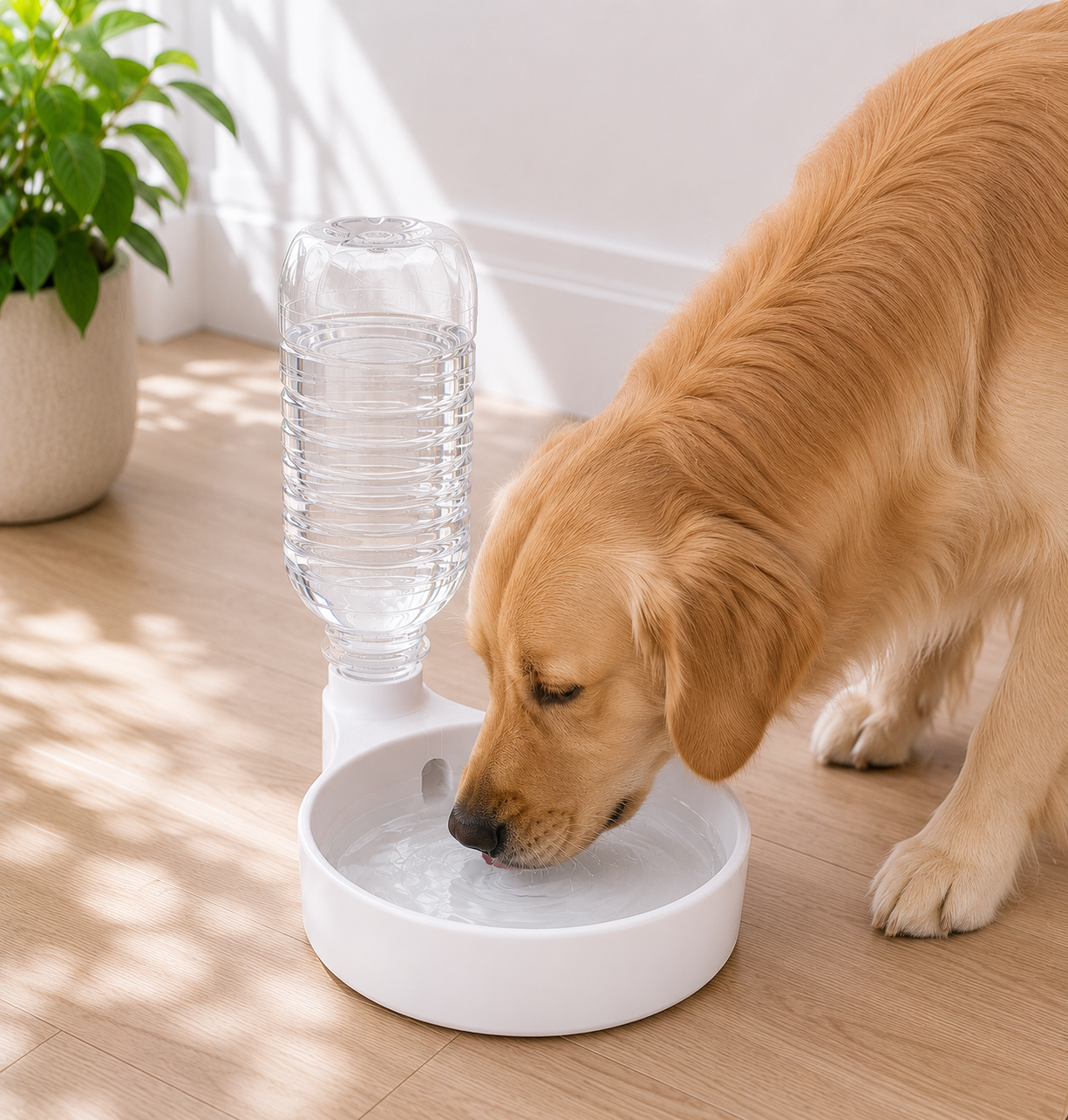 Automatischer Wasserspender | Trinknapf mit PET-Flasche