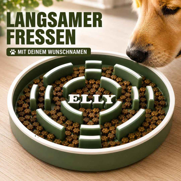 Antischlingnapf für Hunde – personalisiert mit Namen