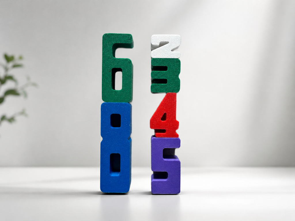 Numbini Zahlenbausteine mit den Zahlen 2 bis 8 fördern das Erkennen, Sortieren und Zuordnen von Zahlen durch spielerisches Lernen.