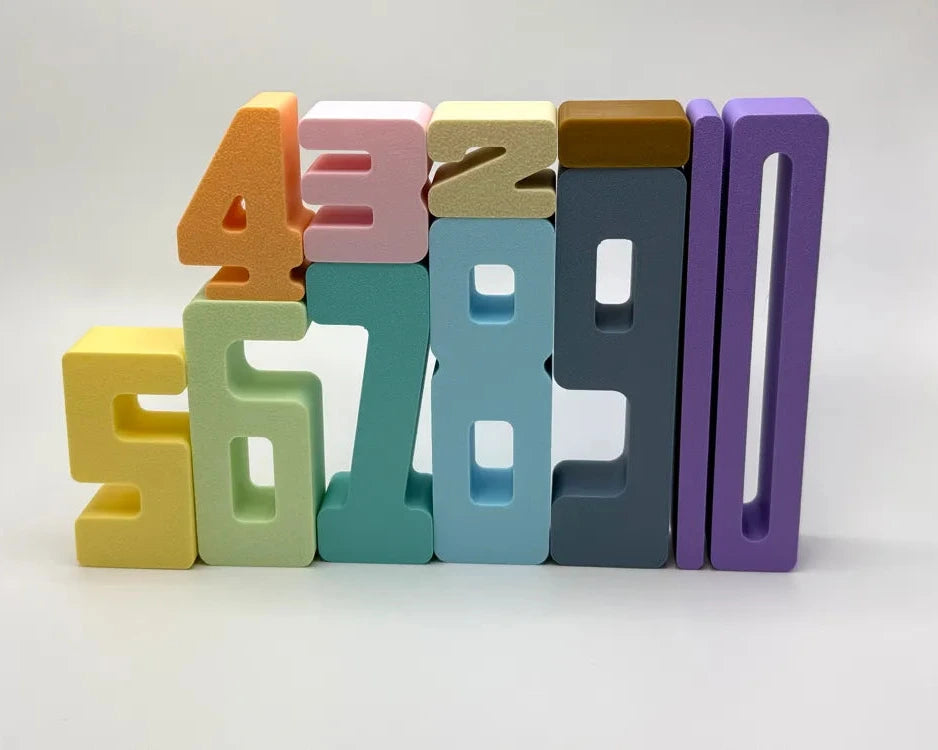 Numbini Zahlenwelt mit Zahlen von 1 bis 10 in Pastellfarben zum spielerischen Lernen, Stapeln und Entdecken
