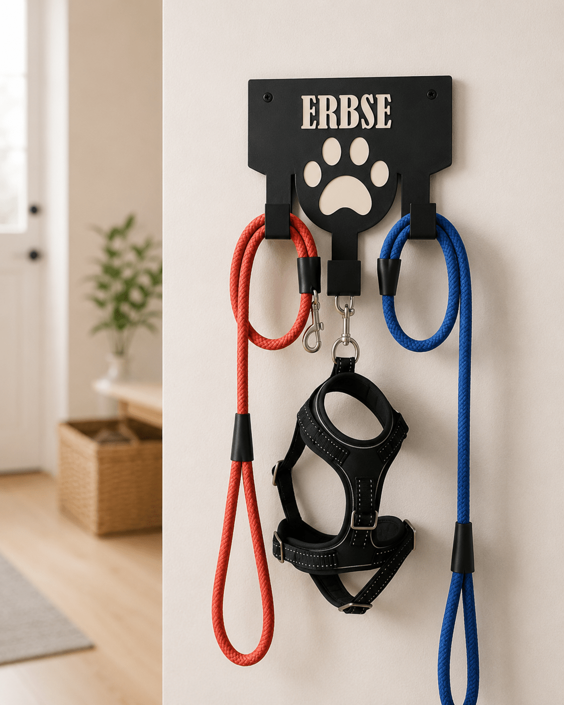 Personalisierter Leinenhalter mit Wunschname | Hundegarderobe - Numbini