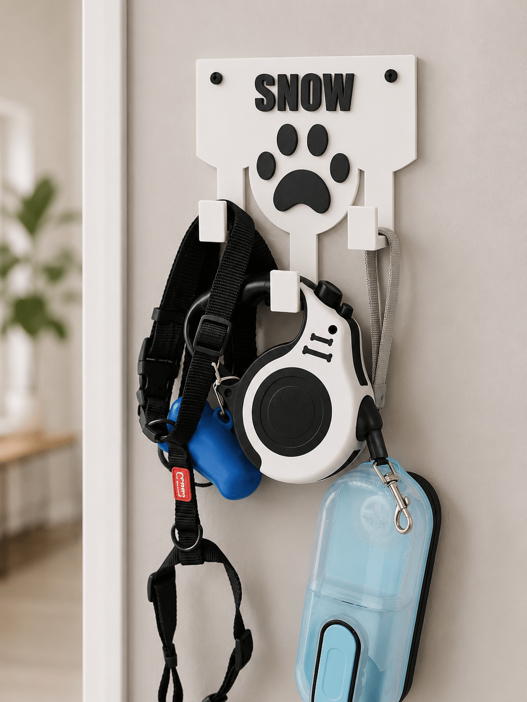 Personalisierter Leinenhalter mit Wunschname | Hundegarderobe - Numbini